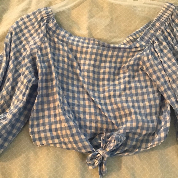 Crop blouse 3 quarter length sleeves - Picture 2 of 2